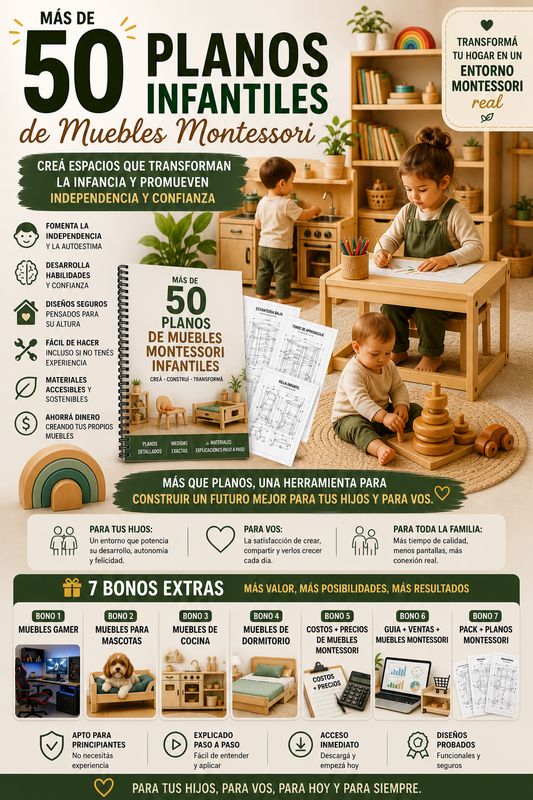 “De la Madera al Negocio: Planos de Muebles Montessori para Emprender desde Cero”